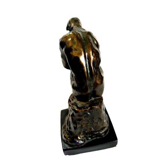 "The Thinker" by Auguste Rodin Sculpture Statue - Alva 1993 - Vintage 6.5" h - Picture 7 of 8